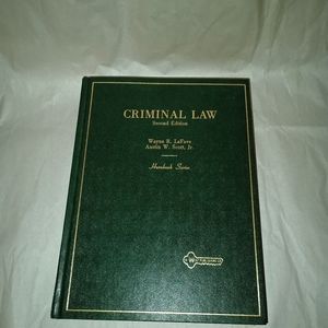 Criminal Law Second Edition by LaFave and Scott Hornbook with 1996 Pocket Part
